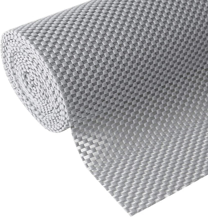 Shelf and Drawer Liner for Kitchen Cabinets Non-Adhesive, Non Slip Durable Strong Clean Long Size 12 Inches X 10 Feet, Shelves, Cabinets, Storage, Kitchen and Desks, Light Gray