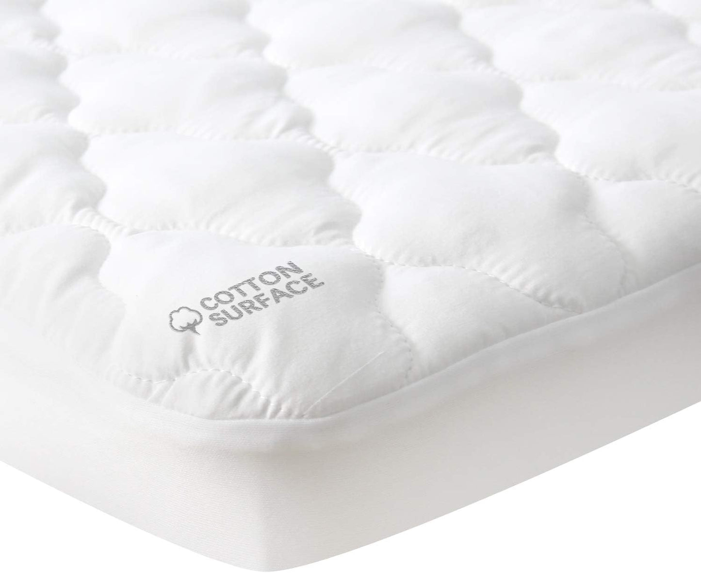 Waterproof Pack and Play Mattress Pad Sheets Fitted, Cotton Fabric Pack and Play Protector, Fits Graco Play Yard, Baby Mini Crib Sheet Cover