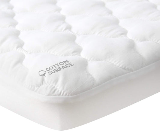 Waterproof Pack and Play Mattress Pad Sheets Fitted, Cotton Fabric Pack and Play Protector, Fits Graco Play Yard, Baby Mini Crib Sheet Cover