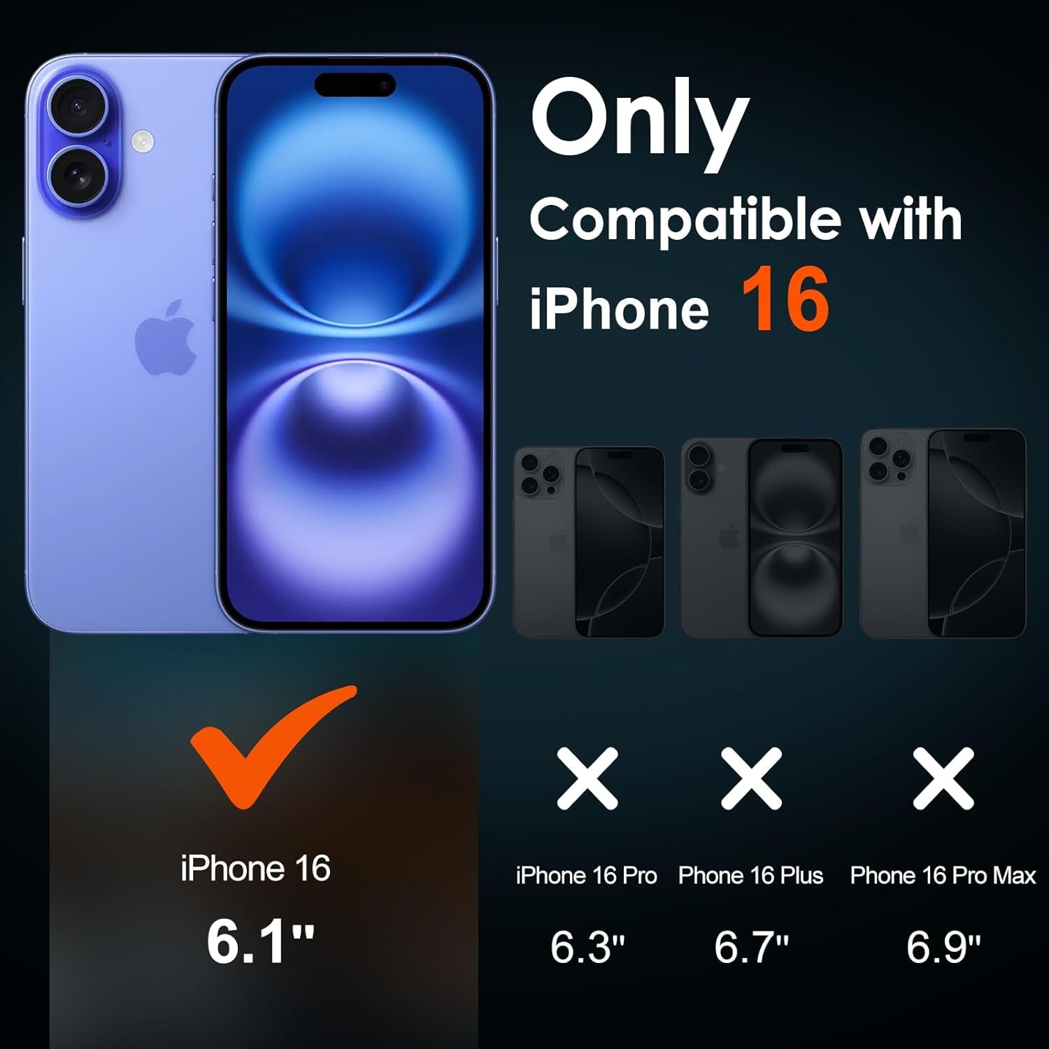 2-Pack Tempered Glass for Iphone 16 6.1"/ Iphone 15 6.1" Screen Protector with [Alignment Frame], Anti-Scratch, Case Friendly, Transparent HD Clear Film