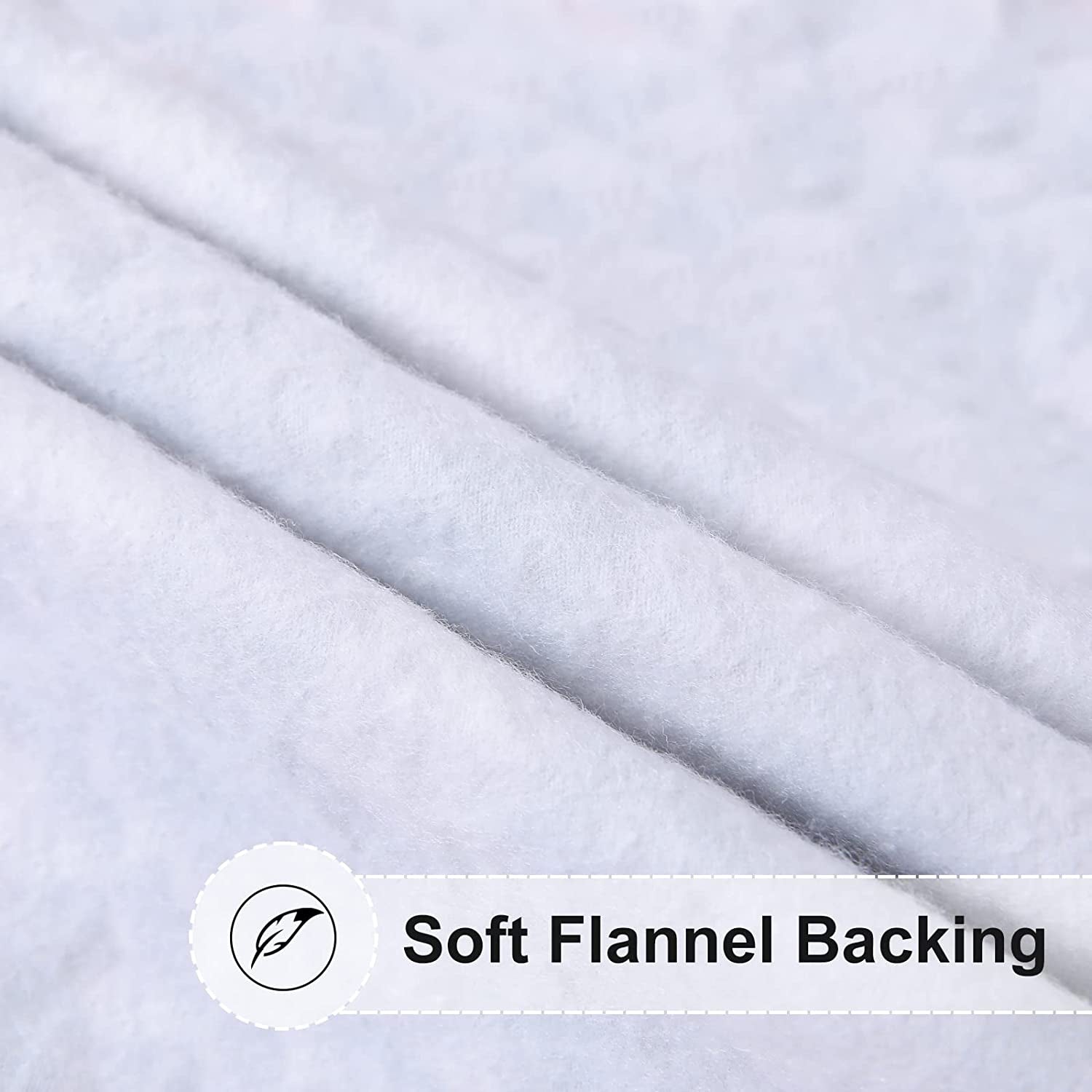round Fitted Tablecloth with Elastic Edge, 100% Waterproof Oil Proof Plastic Table Cover, Vinyl Flannel Backed Tablecloth Fits 36"-44" round Tables for Dinner, Outdoor, Picnic, Flowers