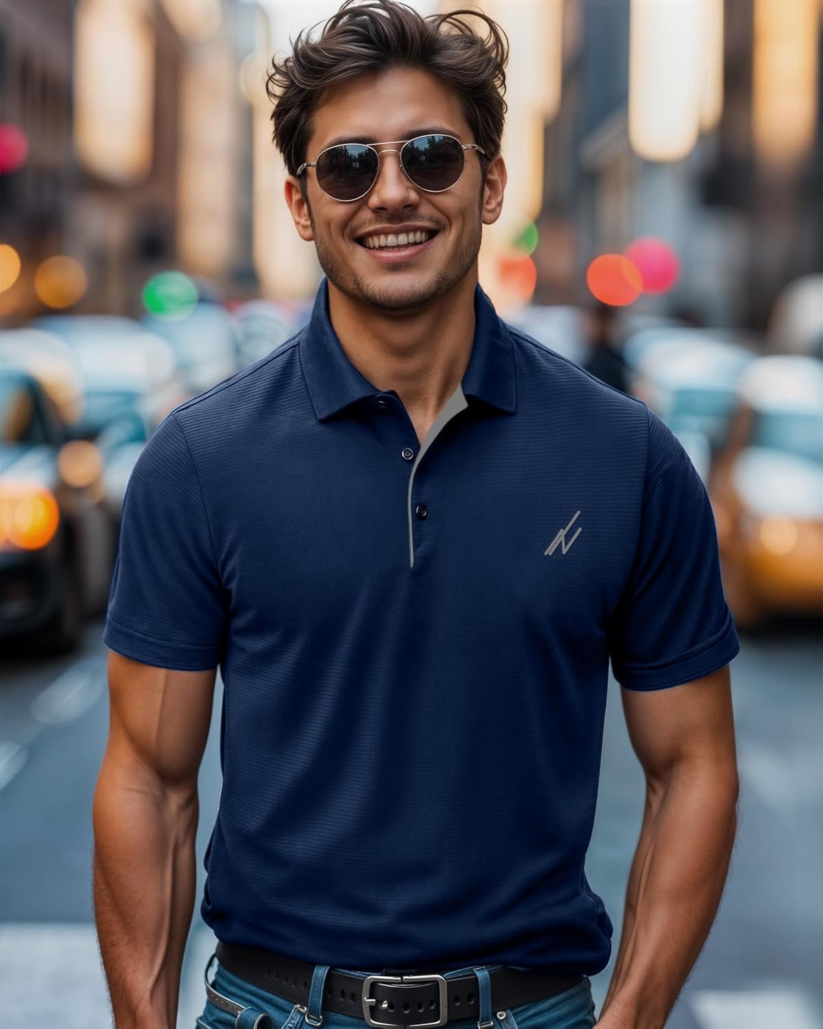 Men'S Golf Polo Shirt UPF 70+ Moisture Wicking Quick Dry Performance Short Sleeves Polo Shirts