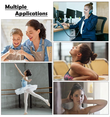 Invisible Mesh Hair Nets Set with Positioning U-Shaped Hair Pins for Women'S Hair Styling (Blonde)