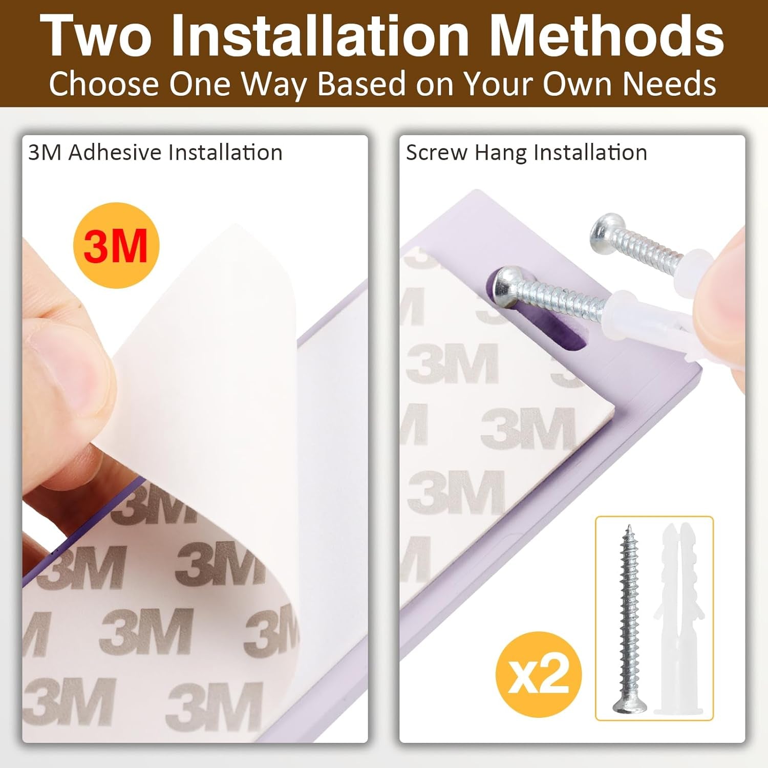 3 Pack Sunglass Organizer, Wall Mounted Sunglasses Organizer, Wooden Glasses Holder Sunglass Holder, Sunglasses Rack for Hanging Your Multiple Eyeglasses, for Wall, Home Decor(Purple)