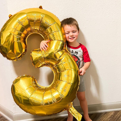 1 Balloon - Gold Birthday Number Balloons, 40 Inch Large Foil Balloons for Men Women Boys Girls Gold Themed Birthday Decorations