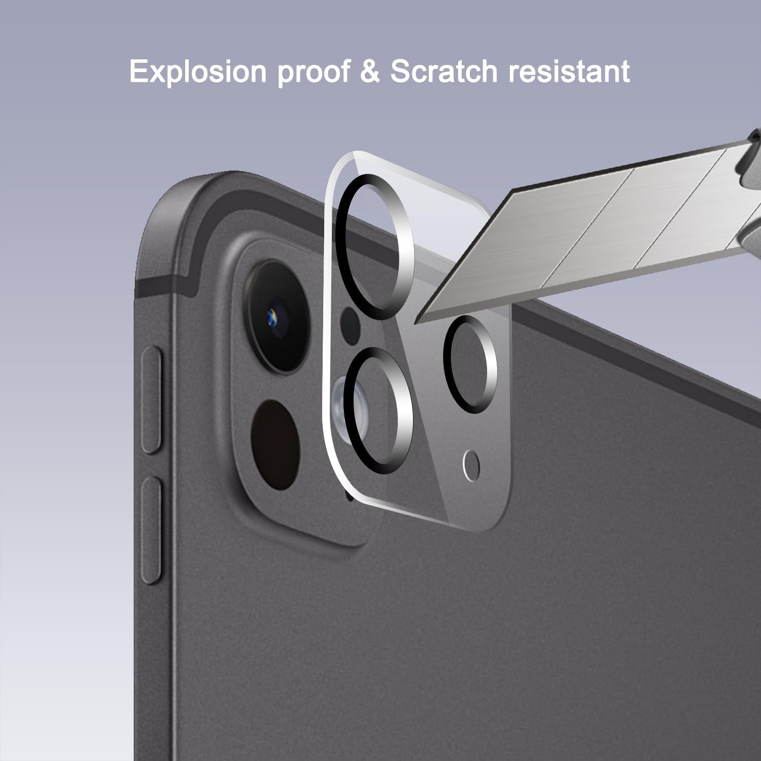 Screen Protector for Ipad Pro 11 Inch 2024 5Th Generation 2 Pack + 2 Pack Camera Lens Protector,Tempered Glass 0.33Mm,Face ID & Apple Pencil & Case Compatible [4 Pack]