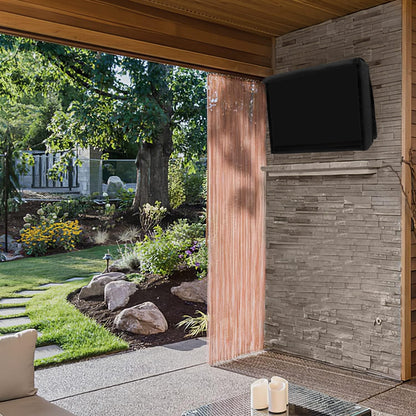 Outdoor TV Cover for 36 to 38 Inch with Openable Front Flap for Watching TV, Convenient Use without Remove, Durable TV Cover with Free Cleaning Cloth