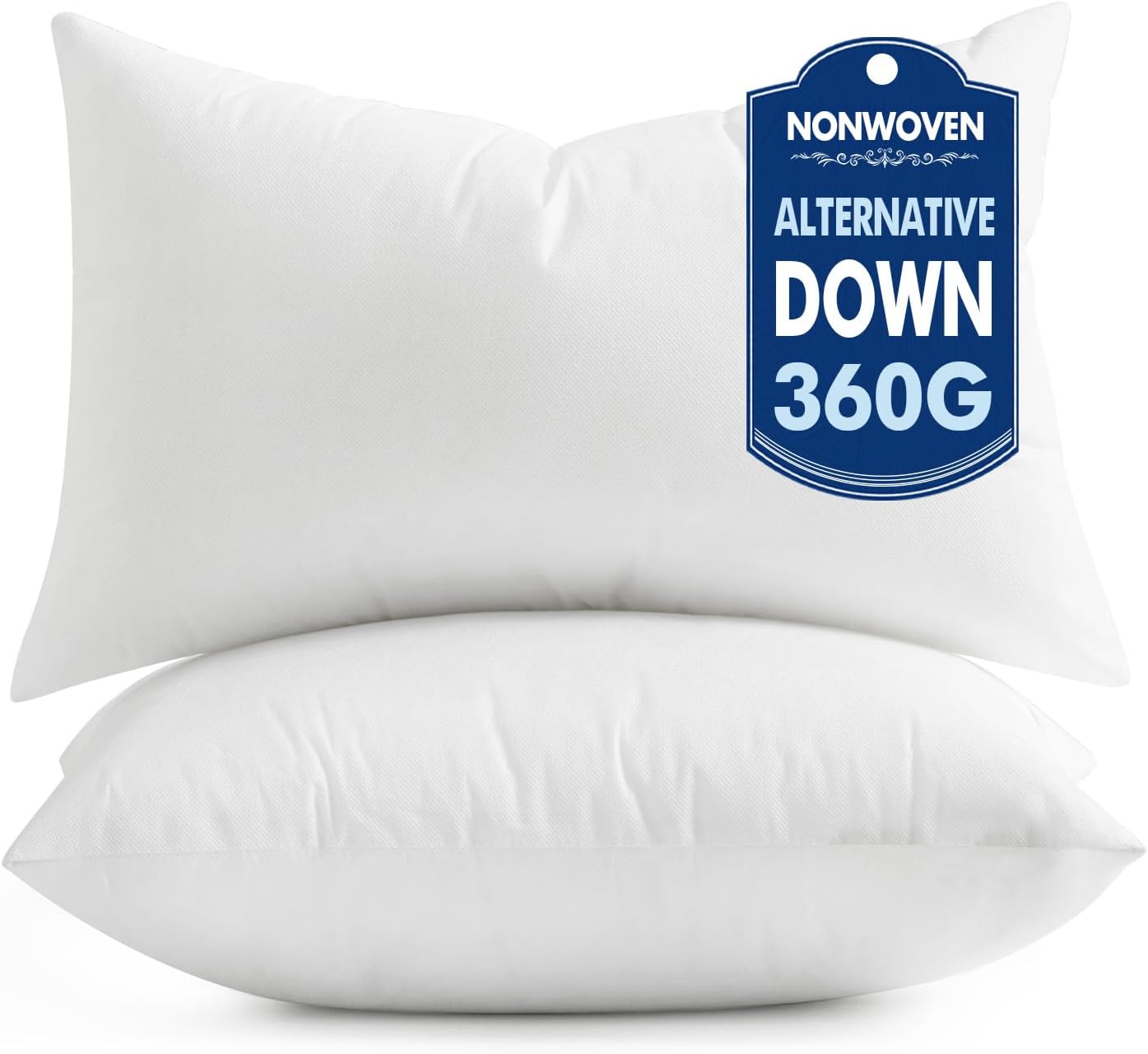 Set of 2 Throw Pillow Inserts 12X20 Inches, 100% Virgin Filling Nonwoven Pillow Inserts for Couch Sofa Living Room