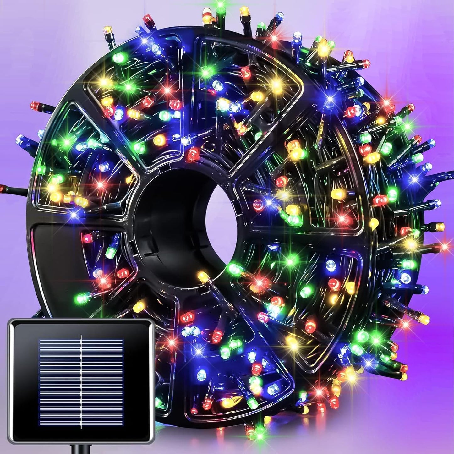 600 LED Solar Christmas Lights Outdoor Waterproof, 206.7 Ft Solar String Lights Outdoor, 8 Modes Tree Light for outside Yard Patio Christmas Decorations