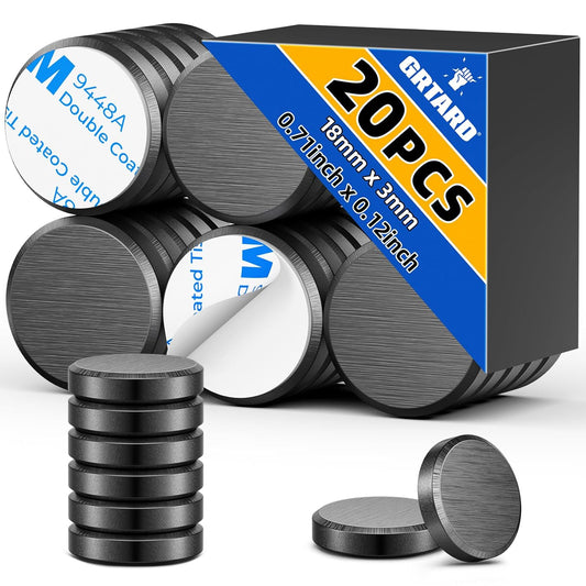 20Pcs Small Products for Crafts with Adhesive Backing, Ceramic Products Craft, round Circleproduct Perfect for Button, Craft, Hobbies, Science Projects - 0.71Inch X 0.12Inch