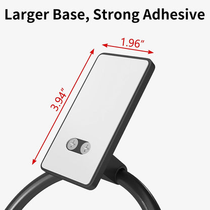 Adhesive Towel Ring, Hand Towel Holder for Bathroom Wall Mounted, Adhesive round Towel Ring for Bath RV, Black