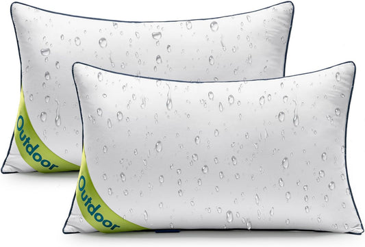 12X20 Outdoor Pillows, Pack of 2 Water Resistant Waterproof Pillow Inserts Decorative Stuffer for Sofa Couch Patio and Garden