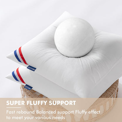 Outdoor Pillows Pack of 4 12X20 Inch Outdoor Pillow Inserts Waterproof Decorative Throw Pillow Inserts, Rectangle Water Resistant Pillow for Garden Couch Furniture