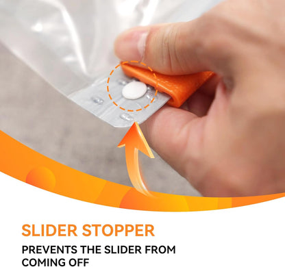 15 Pack Vacuum Storage Bags (3 Jumbo/3 Large/3 Medium/3 Small/3 Roll) | Space Saver | Rapid Vacuum | Double Zip Seal | Clip Stopper | Ideal for Clothes, Blankets Compression and Travelling