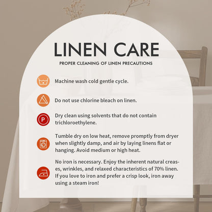 White Linen Cotton Blend Tablecloth Rectangle, Luxury Waterproof Stain Resistant Durable Farmhouse Oblong Table Cloth for Dining Party Christmas Weddings Birthday Picnic Events, 52 X 84 Inch