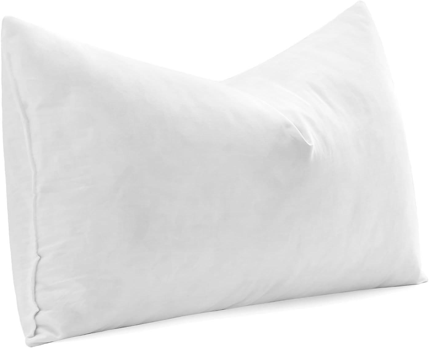 Lumbar Pillow Insert 14X22 Inch, Feather Mix Polycotton with Cotton Fabric Rectangle Decorative Throw Pillows for Couch Bed Sofa