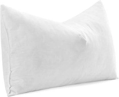 Lumbar Pillow Insert 14X22 Inch, Feather Mix Polycotton with Cotton Fabric Rectangle Decorative Throw Pillows for Couch Bed Sofa