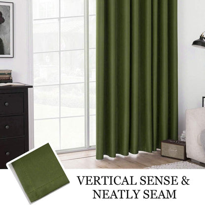Room Divider Curtain Vertical Blinds Room Darkening Solid Wide Window Drapes Grommet Top Closet Door Curtains for Bedroom/Living Room/Patio Sliding Glass Door 1 PC 100 X 84 Inch Olive Green