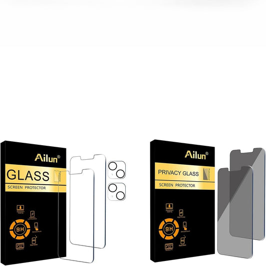 Iphone 13 [6.1 Inch ] 2 Pack Screen Protector+2 Pack Tempered Glass Camera Lens Protector and Privacy Screen Protector Compatible with Iphone 14/Iphone 13/Iphone 13 Pro [6.1 Inch] 2 Pack