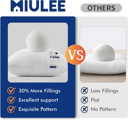 12X20 Throw Pillow Inserts Set of 2, High Support Decorative Pillow Forms for Bed and Couch, 100% Virgin Fiber Filling