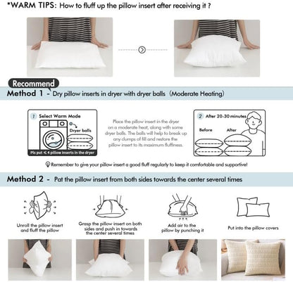 Outdoor Pillows Pack of 4 12X20 Inch Outdoor Pillow Inserts Waterproof Decorative Throw Pillow Inserts, Rectangle Water Resistant Pillow for Garden Couch Furniture