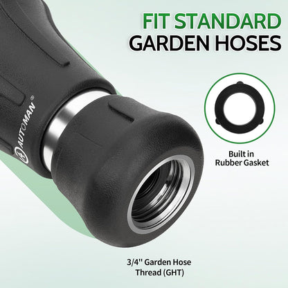 Garden Hose Nozzle Heavy Duty, Fireman Hose Nozzle, High Pressure Water Hose Sprayer Nozzle, Adjustable Spray Nozzles for Washing Car, Cleaning Ground, Watering Plants, Showing Pets