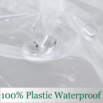 Clear Plastic Tablecloth 54 X 54 Inch, 100% Waterproof Oil-Proof Spill-Proof Vinyl PVC Table Cloth, Wipeable Rectangle Tablecloth Protector for Dining Table, Outdoor and Indoor Uses, Clear