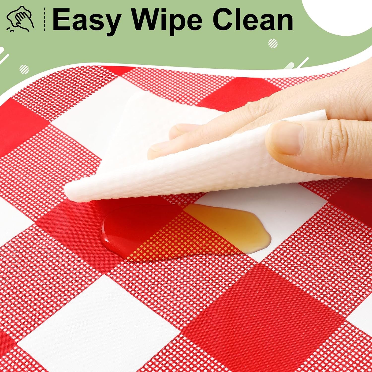 4 Packs Buffalo Disposable Table Cloth, 54 X 108 Inch Waterproof Plastic Tablecloth, Rectangle Red and White Checkered Table Covers for Picnic, Birthday, Party