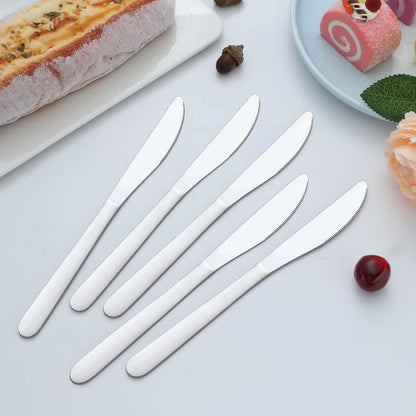 24 Pieces Knives Set - 9 Inches Dinner Knives, Butter Knife, Food Grade Stainless Steel Table Knife Set, Dishwasher Safe & Mirror Polished, Knife Silverware for Home/Restaurant/Kitchen