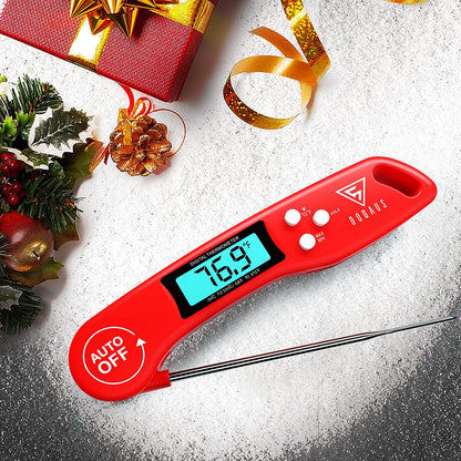 Digital Meat Thermometer, Instant Read Food Thermometers for Cooking, Kitchen Probe with Backlit & Reversible Display, Wide Temperature Range for Turkey, Grill, BBQ, Baking, Bread, Sourdough