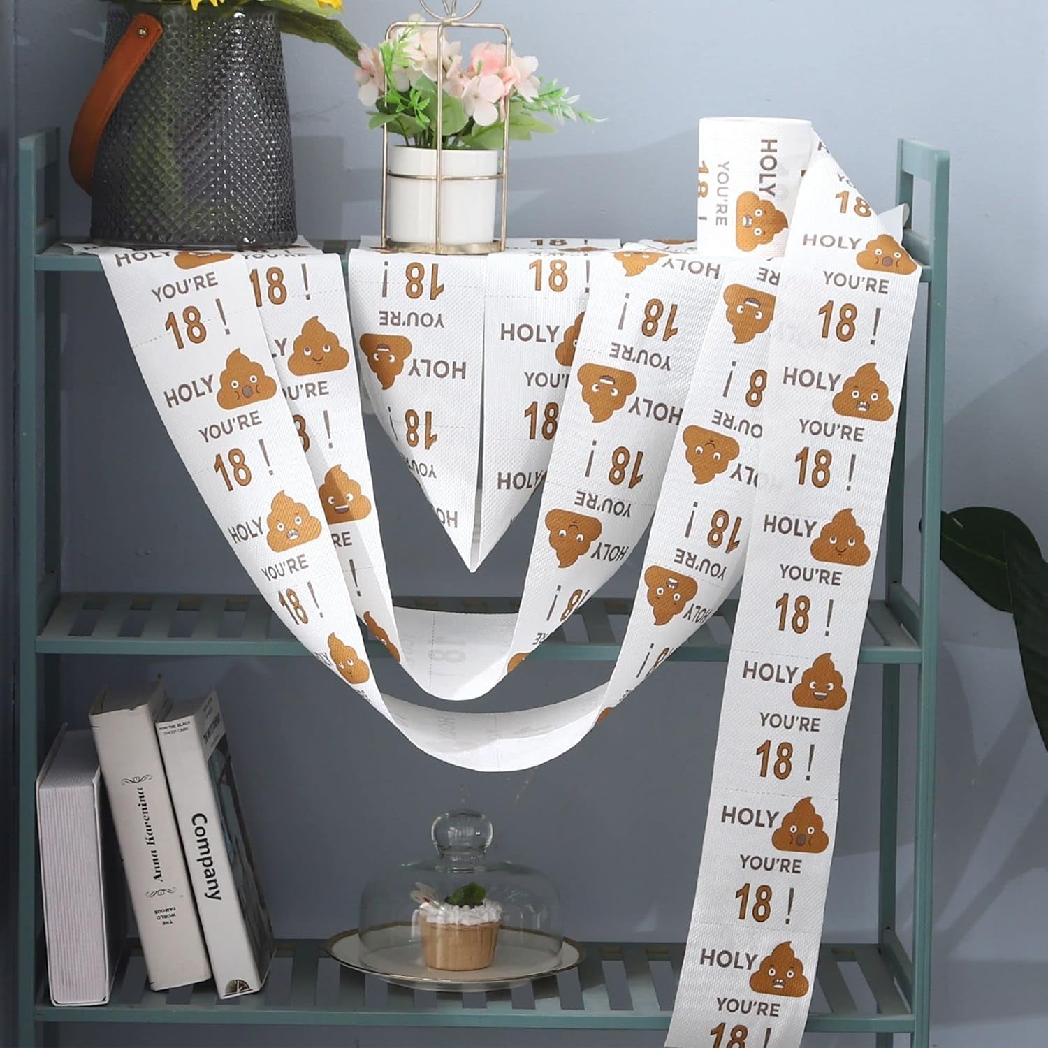 Happy Birthday Gifts for Boys Son and Girls - 3-Ply Funny Toilet Paper Roll, Birthday Toilet Paper Gag Funny Birthday Gift Novelty for Birthday Party Decorations Eighteenth Party Supplies (18Th Years)