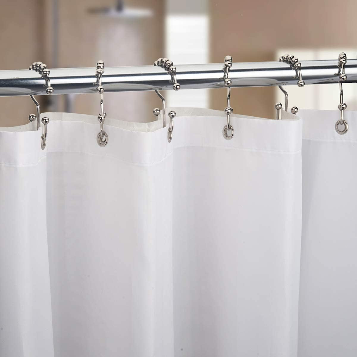 Shower Curtain Hooks Rings and Shower Bath Sponge Shower Loofahs Balls 75G/Pcs for Body Wash Bathroom Men Women- Set of 4 Flower Color Sponges