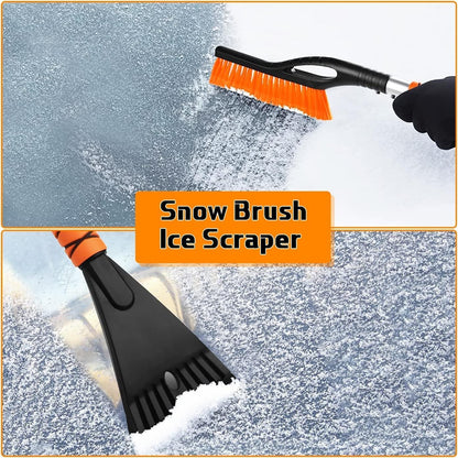 Snow Brush - 27 Inch Ice Scraper for Car Windshield, Detachable Snow Removal Tool with Ergonomic Foam Grip for Cars, Trucks, Suvs 01