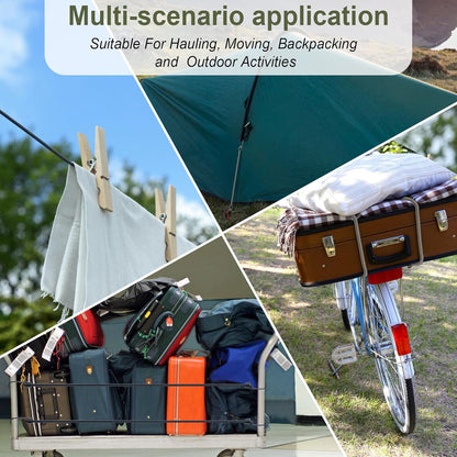 18Inch Bungee Cords with Hooks,6Pcs Heavy Duty Extra Strong Outdoor Elastic Rope,Multi-Purpose Elastic Bungee Straps for Luggage,Camping,Tarps,Bike Rack,Outdoor Tent,Weatherproof（Black）