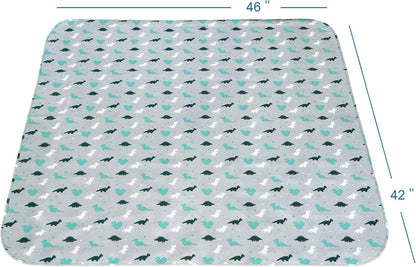 Splat Mat 2 Pack for under High Chair & Arts & Eating Mess, Waterproof Baby Playtime Anti-Slip High Chair Mat for Floor or Table, Reusable & Portable Splash Mat for under High Chair, 46" X 42" Gray