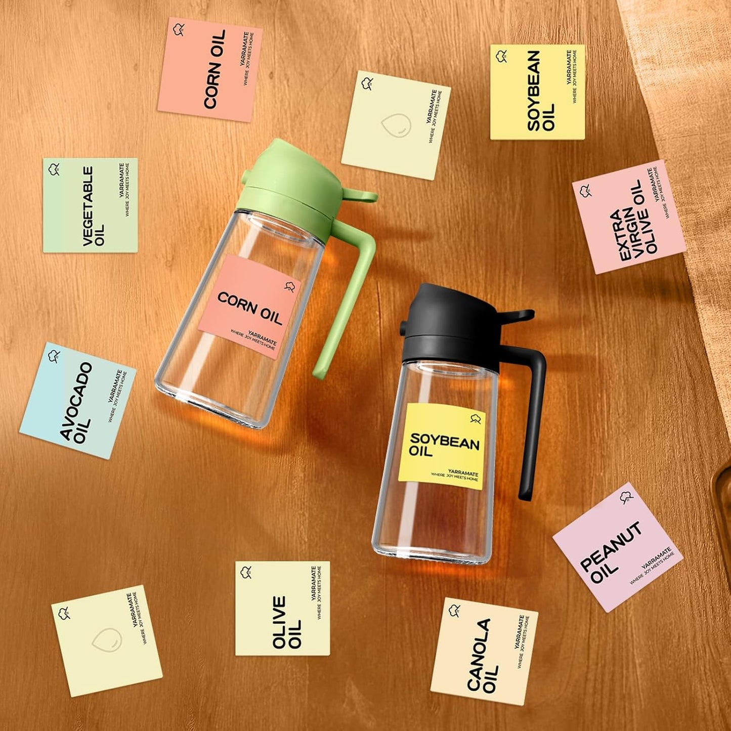 10 Color Labels for Oil Sprayer Bottles