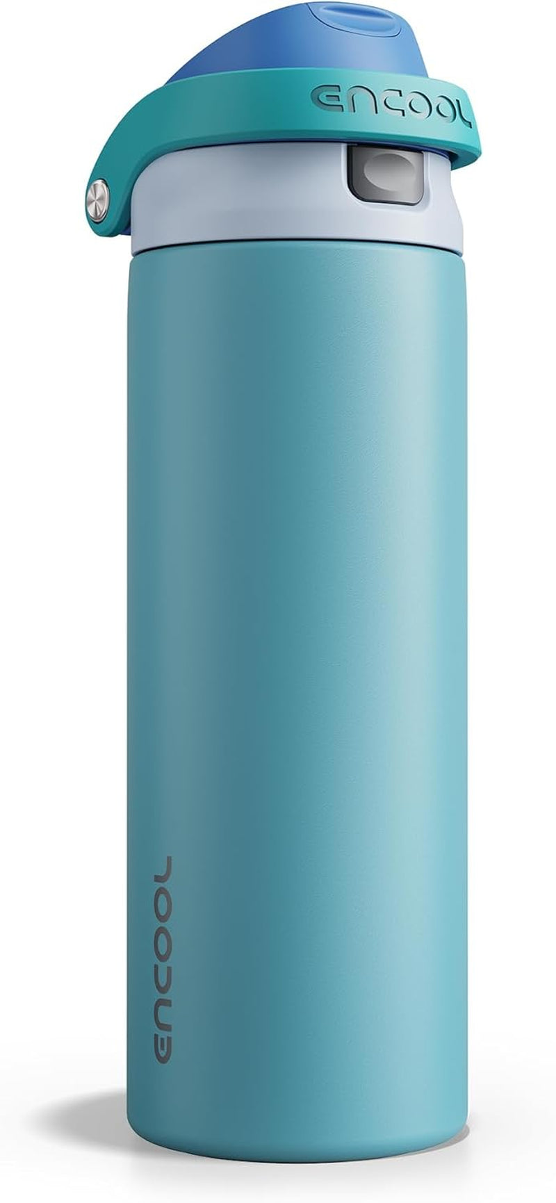 Insulated Stainless Steel Water Bottle with Straw - Leak Proof Sports Water Bottle for School, Travel, Keeps Cold All Day, One-Touch Flip Lid, Bpa-Free, 24 Oz, Teal Blue