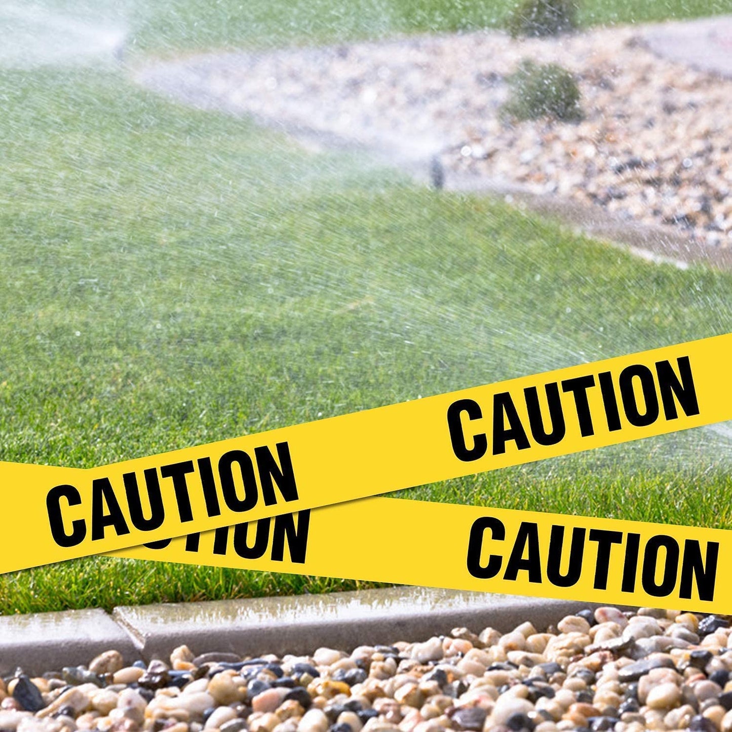 Halloween Decorations Caution Tape 2 Pack, 3" X1000Ft Safty Tape Yellow Caution Tape Roll, Construction Tape for Danger/Hazard Areas/Crime Scene Halloween Party Decorations