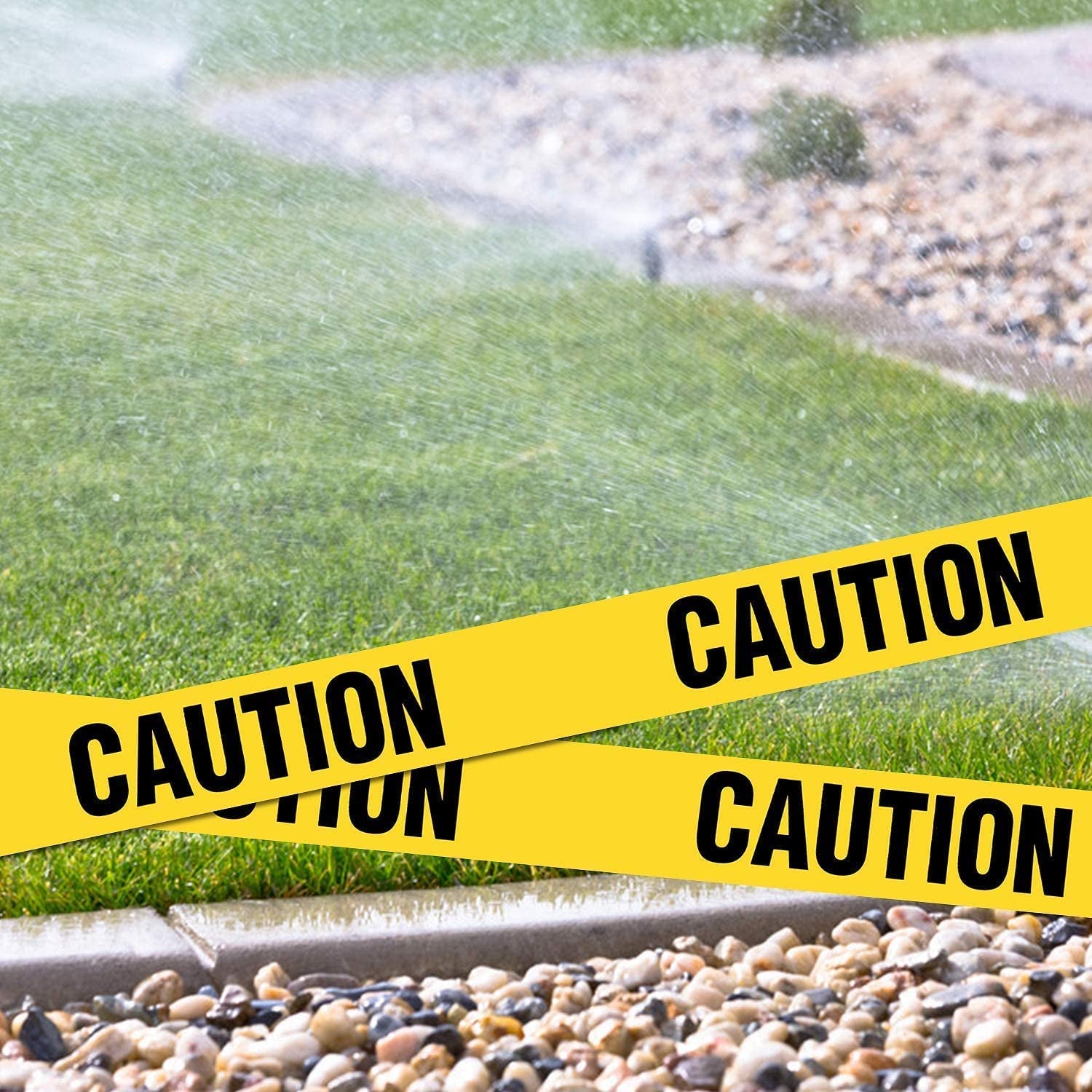 Halloween Decorations Caution Tape 2 Pack, 3" X1000Ft Safty Tape Yellow Caution Tape Roll, Construction Tape for Danger/Hazard Areas/Crime Scene Halloween Party Decorations