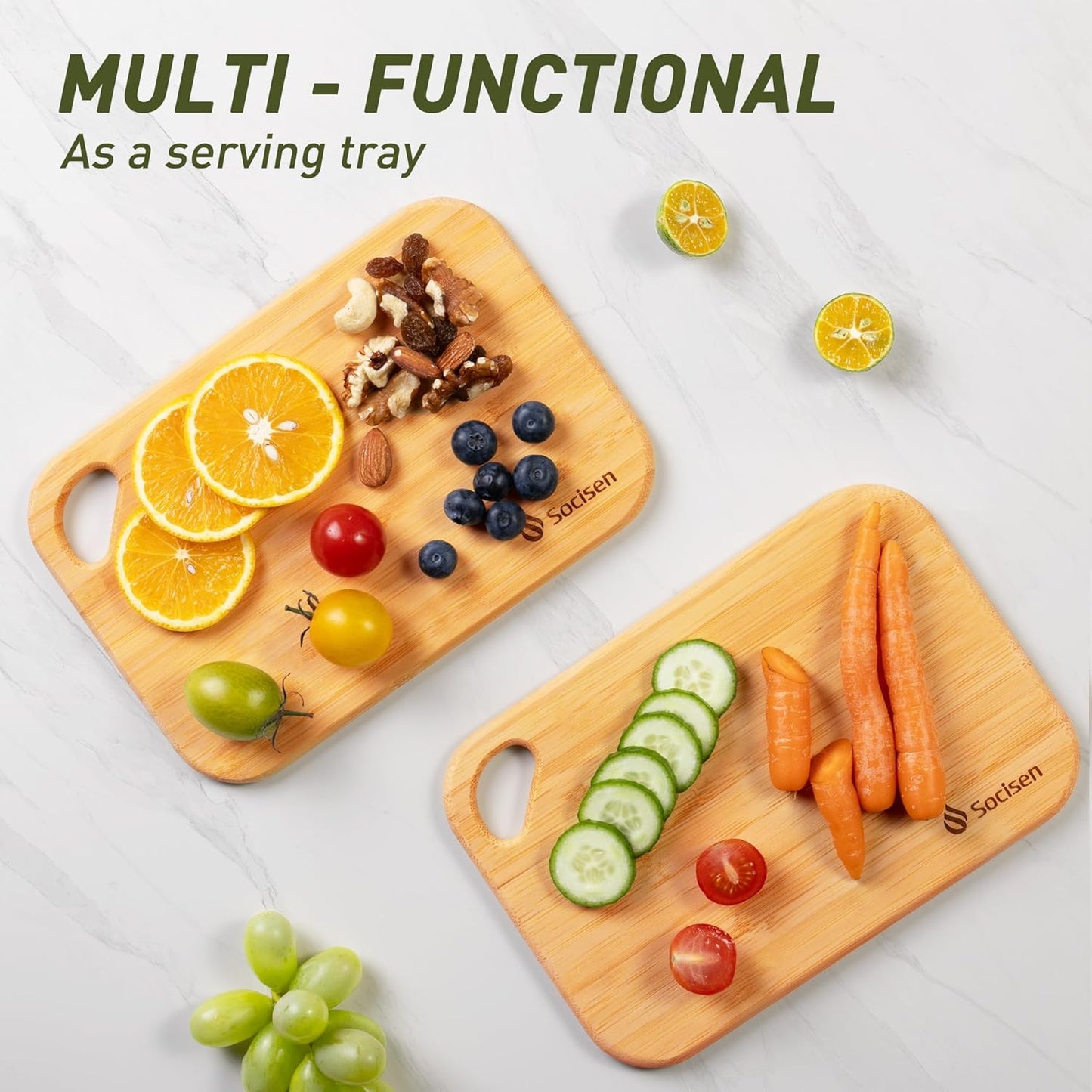 2 Packs Small Bamboo Wood Cutting Board for Kitchen Mini Wooden Charcuterie Boards Lightweight Chopping Board Non Toxic Handheld Serving Board Tiny Chef Set Camping Fruit Lemon Sandwich Cheese Board