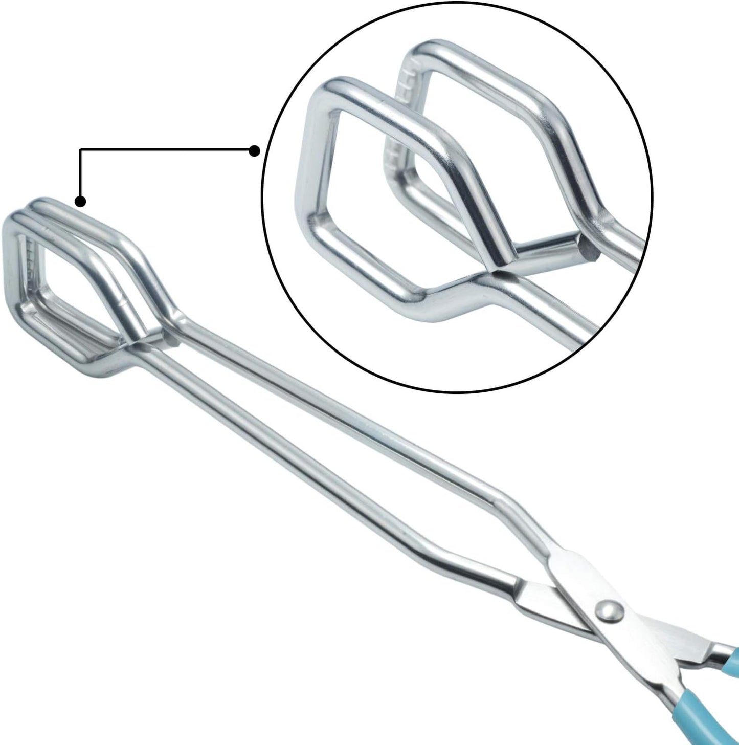 Kitchen Scissor Tongs 10-Inch with Comfort-Grip Handle Heavy Duty Stainless Steel Scissor Cooking Tongs