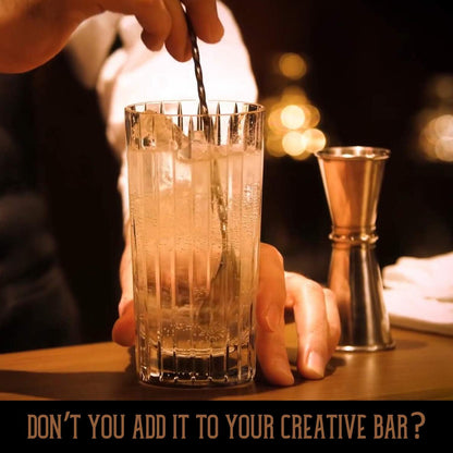 12-Inch Bar Spoon, Set of 2, Stainless Steel Mixing Spoons, Spiral Pattern Bar Cocktail Shaker Spoon