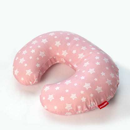 2 Pack Nursing Pillow Cover Grey and Navy for Infant, Snug Fits Boppy Nursing Pillows, Breastfeeding Nursing Pillow Slipcovers Super Soft, for Breastfeeding Moms, Pink & Gray Star