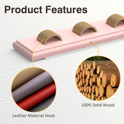 3 Pack Sunglass Organizer, Wall Mounted Sunglasses Organizer, Wooden Glasses Holder Sunglass Holder, Sunglasses Rack for Hanging Your Multiple Eyeglasses, for Wall, Home Decor(Pink)