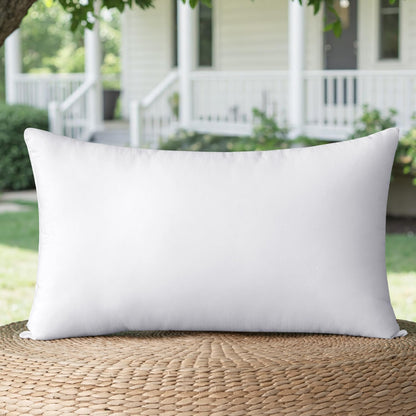 Outdoor Pillows 12X20 Pillow Insert Throw Pillow Insert, Water-Resistant Premium Outdoor Pillow Stuffer Sham Rectangle for Couch Sofa Patio Furniture Cushion Porch Swing