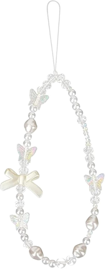 Butterfly Bow Phone Charm Aesthetic Y2K Cell Phone Charms Strap Accessories for Keychain Camera