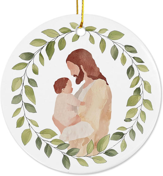 Miscarriage Baby Loss Ornament, Jesus Christ Holding Baby Ornament, Miscarriage Ceramic Gift, Baby Loss Gift, Baby Loss Sympathy Gift, Miscarriage Keepsake