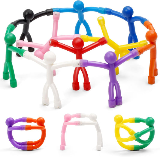 Professional Fridge Magnets Set - 10 Pack of Colorful Humanoid Figures for Office and Home Decor