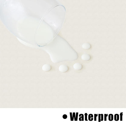 2 Pack Rectangle Vinyl Tablecloth, Waterproof Spillproof Plastic Flannel Backed Table Cloth, Wipe Clean Table Cover for Dining Table, Buffet Parties and Camping (Beige, 52" X 70")