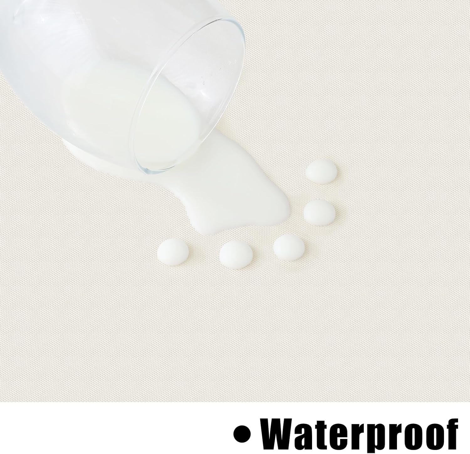 Rectangle Vinyl Tablecloth, Waterproof Spillproof Plastic Flannel Backed Table Cloth, Wipe Clean Table Cover for Dining, Buffet Parties and Camping (Beige, 54" X 78")